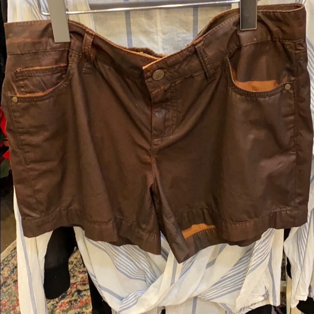 Vegan leather shorts